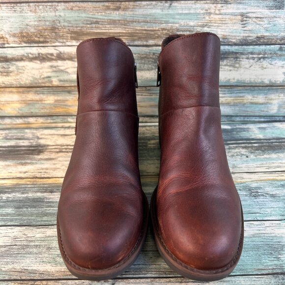 Timberland Beckwith Chelsea Boot Womens 8.5 Brown Leather Zip Ankle Short Casual - Picture 4 of 12